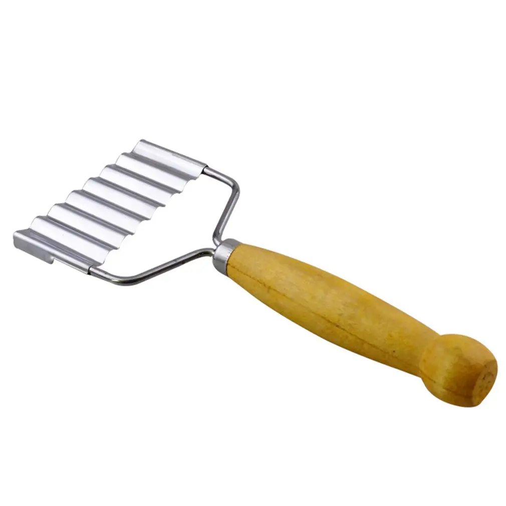 Wolftooth картофельный волнистый нож с деревянной ручкой из нержавеющей стали шпатель картофеля резак кухонный клипер