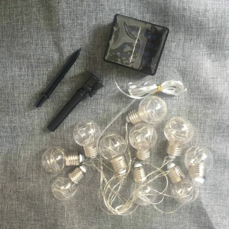 

Manufacturers Direct Selling 100LED Solar Outdoor Water-proof String Lights Bulb Modeling Copper Lamp Landscape Solar Lamp