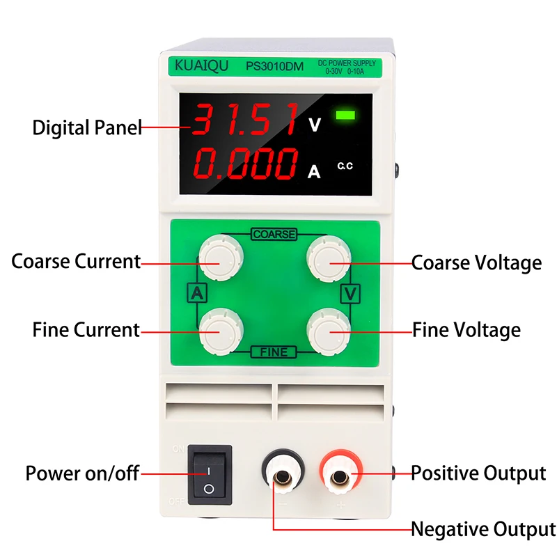 30V 10A 3/4 знака после запятой переключение лаборатории Питание Напряжение регулятор постоянного тока лабораторная скамья Источники питания цифровой Дисплей регулируемый