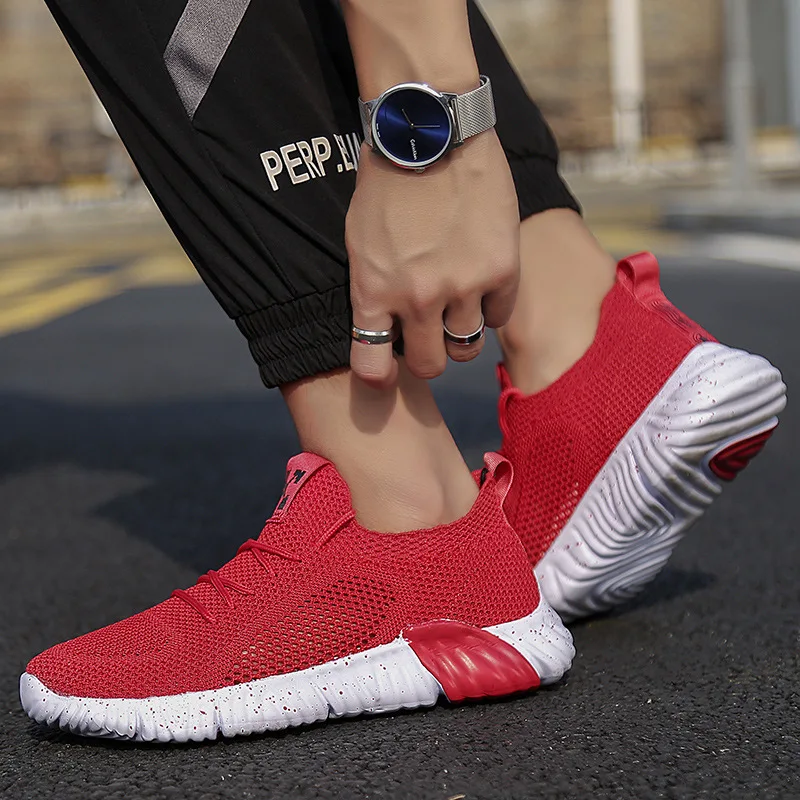 

2019 New Style Spring And Autumn Fashion Mesh Summer Hollow out Breathable Running Shoes 39-44 Shoes Men Sports