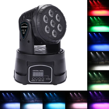 

Disco Light 105W RGBW DMX512 Sound Party Lights Auto Rotating 9 / 14 Channels 7 Colors Changing Moving Head Light Dj Light