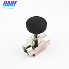 1 шт. 1/" BSP одинаковая Женская резьба прямой SS304 игольчатый клапан из нержавеющей стали с узором пластиковая ручка игольчатый клапан с контролем потока