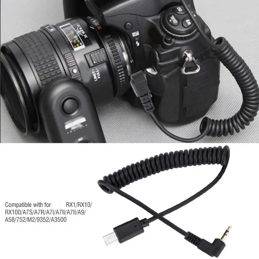 RM-VPR1 3,5 мм/2,5 мм S2 спусковой кабель для sony A7III/A9/A99 II/A7 II/A6500 кнопка спуска затвора