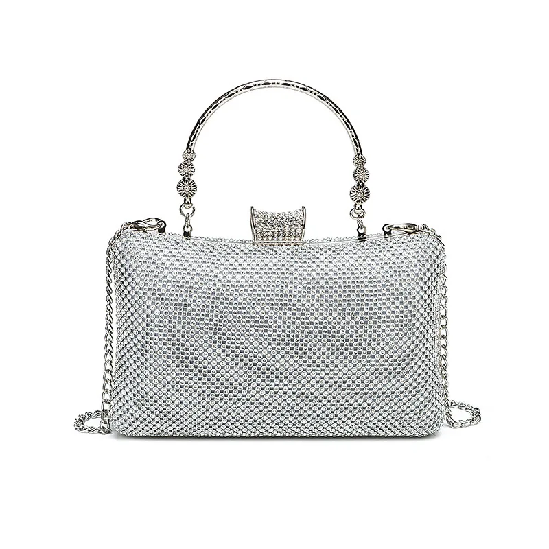 

New Mini Sparkling Crystal Single Shoulder Slant Fashion Diamond Insert Dinner Hand in 2019 bag