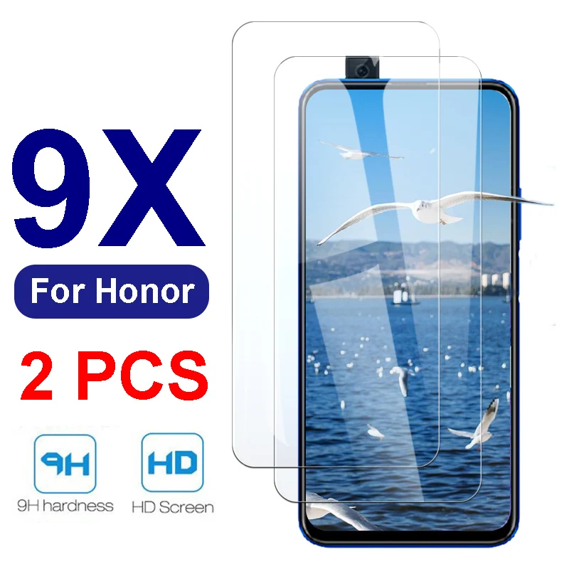 2 шт honor 9X стекло для Huawei 9 x закаленное защитное x9 Защитная Бронированная пленка glas