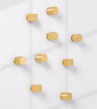 

Brass Kitchen Cabinet Handles Wardrobe Knobs Drawer Pull Closet Dresser Knob Nordic Furniture Door Hardware Round Hexagon Square