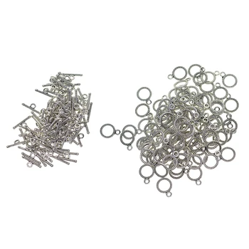 

100 Sets Crafts Toggle Clasp, T-Bar Closure Metal for Jewelry Making