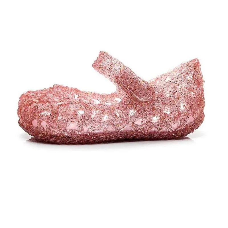 Mini Melissa/прозрачные сандалии для девочек; сандалии принцессы для девочек; нескользящая пляжная обувь для девочек; обувь для маленьких девочек; Размеры 6-11