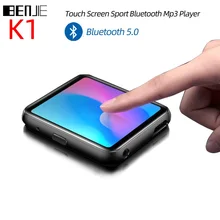 Сенсорный экран Клип MP3 плеер BENJIE K1 портативный Bluetooth музыкальный плеер HiFi металлический аудио плеер с fm-радио Запись голоса электронная книга
