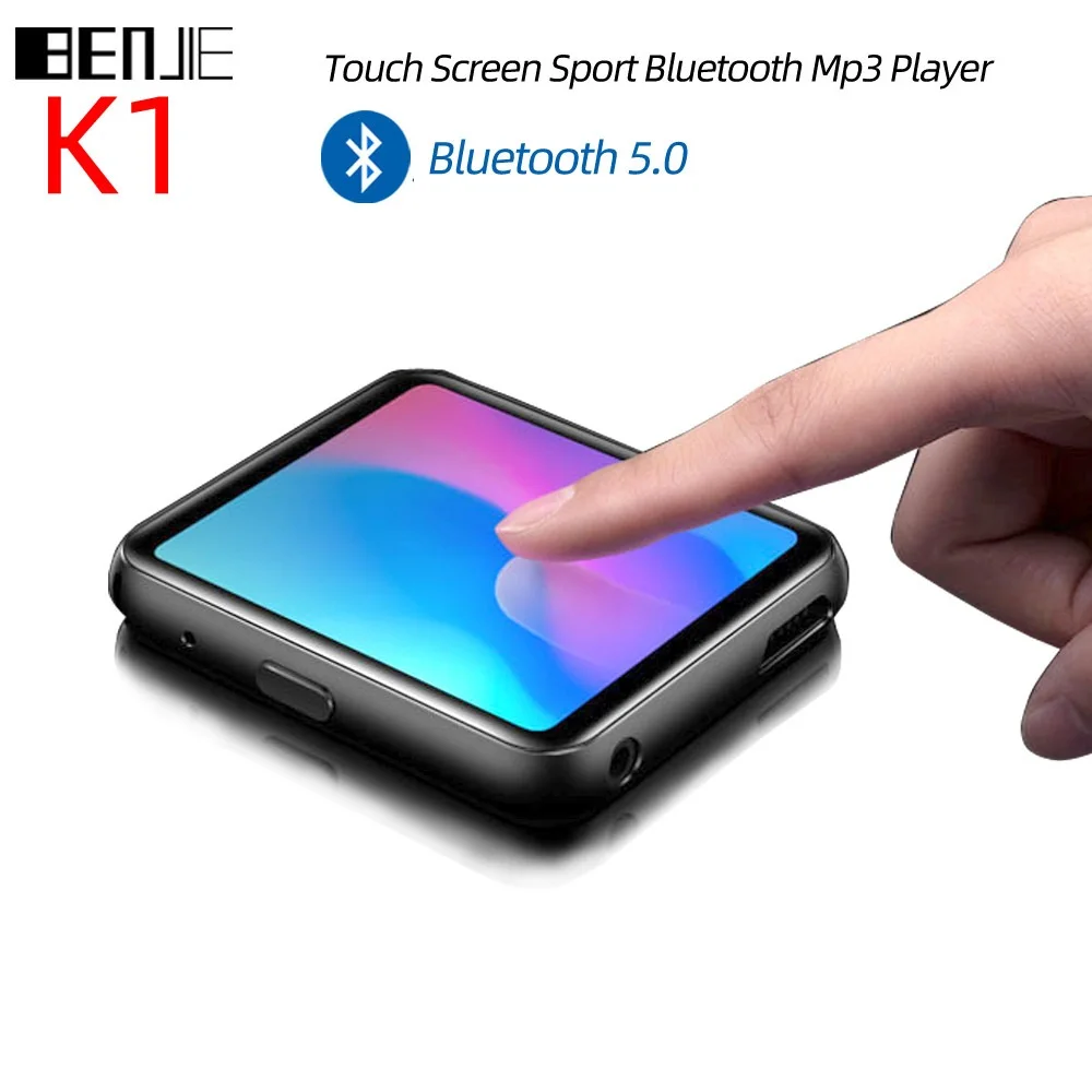 Mp3 плеер BENJIE K1 с клипсой и сенсорным экраном портативный музыкальный Bluetooth