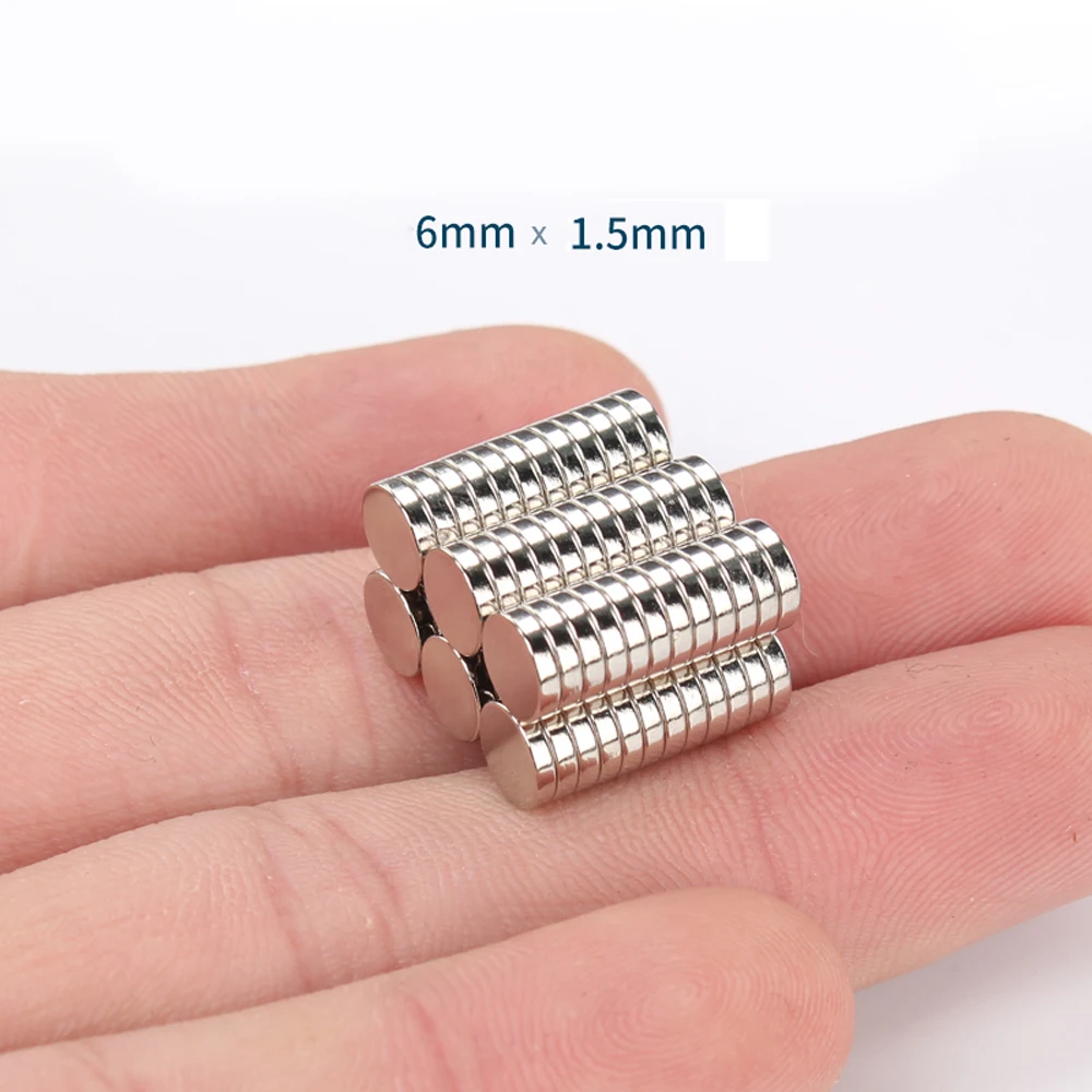 10/20/50/100pcs Neodymium Magnets 6mm x 3mm Round Rare Earth Ring Disk  Strong Craft Magnets N35