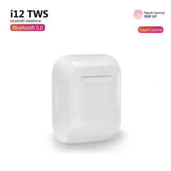 

i12 TWS Original Touch Wireless Bluetooth 5.0 Headset with Microphone Charging Box Headset Sport Smartphone Wireless Headset