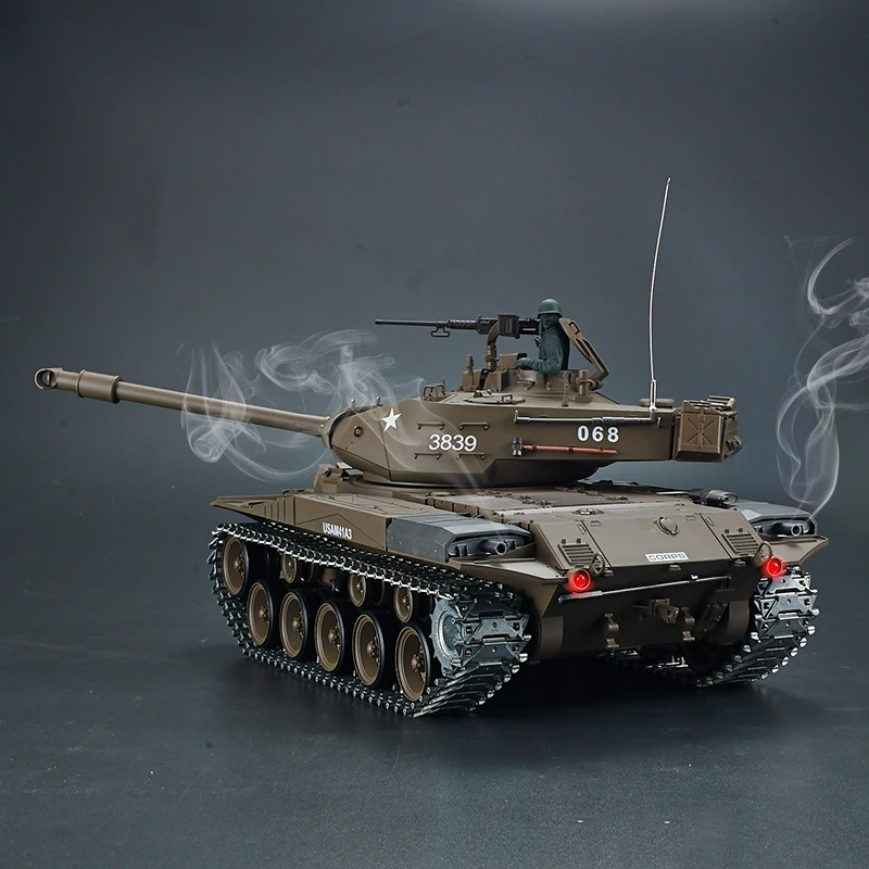 Большой 1 / 16 3839 2 4 г Wacker BulldogRadio RC боевой танк США M41A3 для детей с дистанционным
