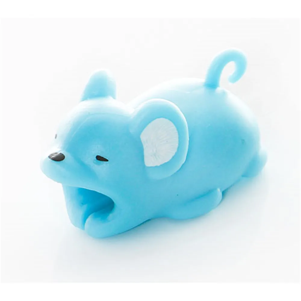 Mouse Cute Animal Bite Cable Protector Data Cable Protection Sleeve Cable Winder For iPhone Panda Bites Doll Model Holder Cable Winder - Color: Mouse