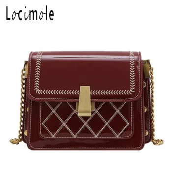 

Locimole PU Leather Women Bag Crossbody Chain Bags Small Korean Style Female Square Messenger Bags Shoulder Fashion BIZ103 PM49