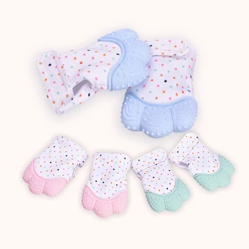 

1PC Baby Silicone Teether Mitts Teething Mitten Glove Newborn Chewable Nursing Mittens Teether Natural Stop Sucking Thumb Toy