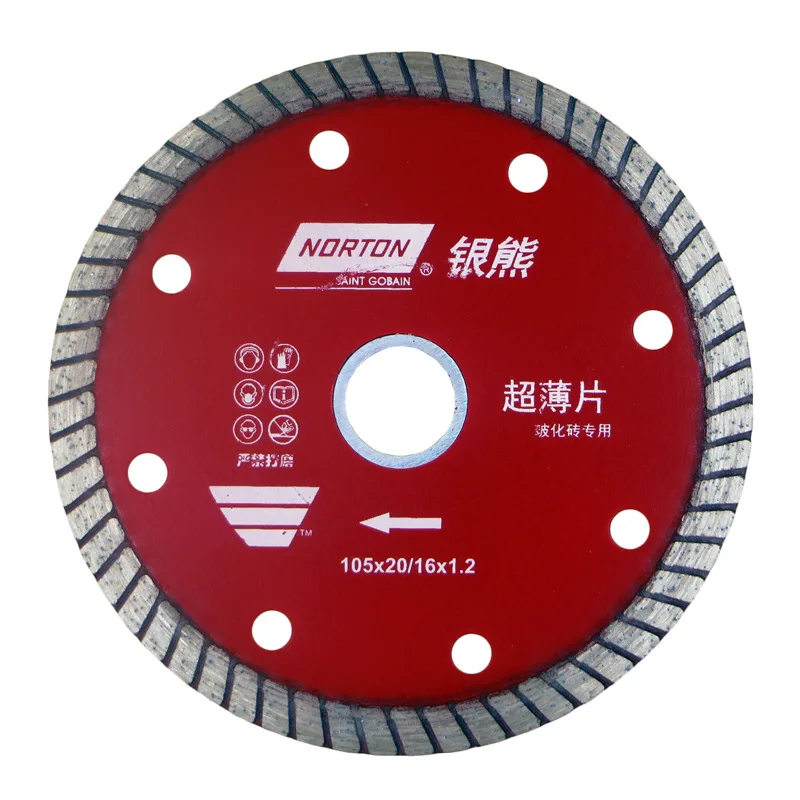 

NORTON Silver Bear Diamond Saw Blade Thin 105X20/16X1.2 Tile Vitrified Brick Ceramic Cutting Low Loss