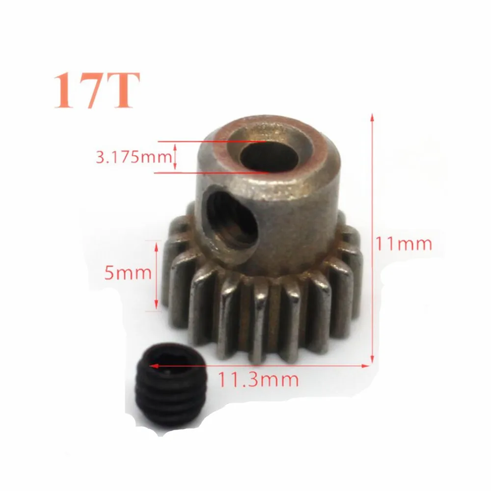 17-64T Ingranaggio differenziale cilindrico in metallo + 4 pezzi Pignone motore Set pezzi di ricambio di ricambio per auto RC HSP 1/10 94111 94123 - immagine 2