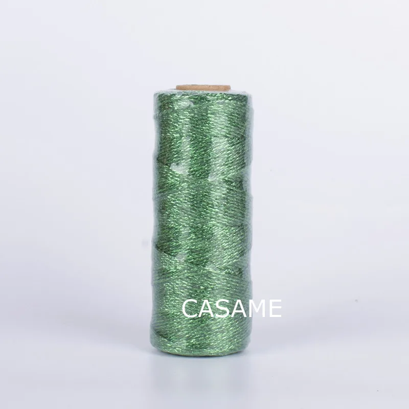 baker twine Striped 110yard12ply Striped DIY Metallic golden Gold Silver Twist Rope Baker Twines Craft Gift Packing spools