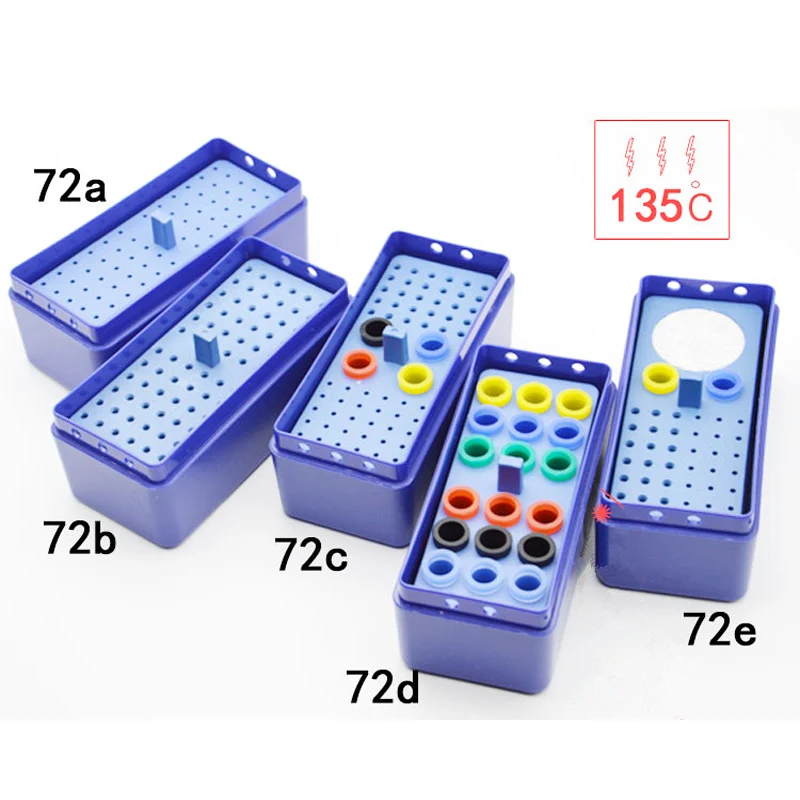 

1Pc Dental 72 holes autoclavable endo box for bur,reamer and gutta percha points endodontic box endo holder high quality