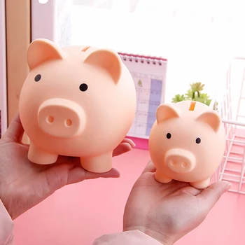 

1PC New Piggy Money Saving Case Bank Home Decor Children Toys Money Boxes Cartoon Pig Shaped Birthday Gift Coins Storage Bo