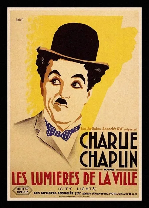 Идеальный JL Charles Chaplin город огни большой диктатор Ретро плакаты крафт обои высокое качество живопись для HBA73