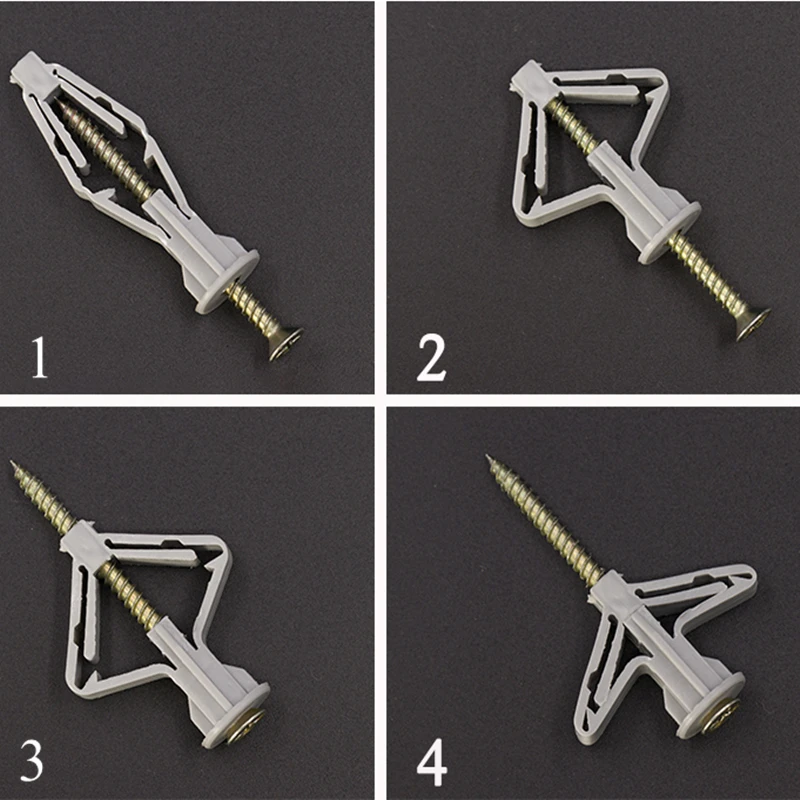 Plaster Board Plastic Expansion Anchor Bolt PortableAirplane Butterfly Shape Expansion Tube Screw Self-tapping Plug