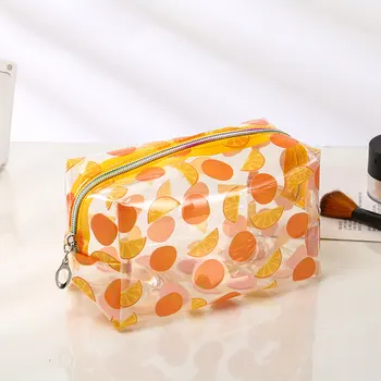 

Wholesale Hot Sale Portable Travel Dropshipping Women Makeup Bag Wash Storage Bag Fruit Jelly bag PVC Transparent Cosmetic Bag