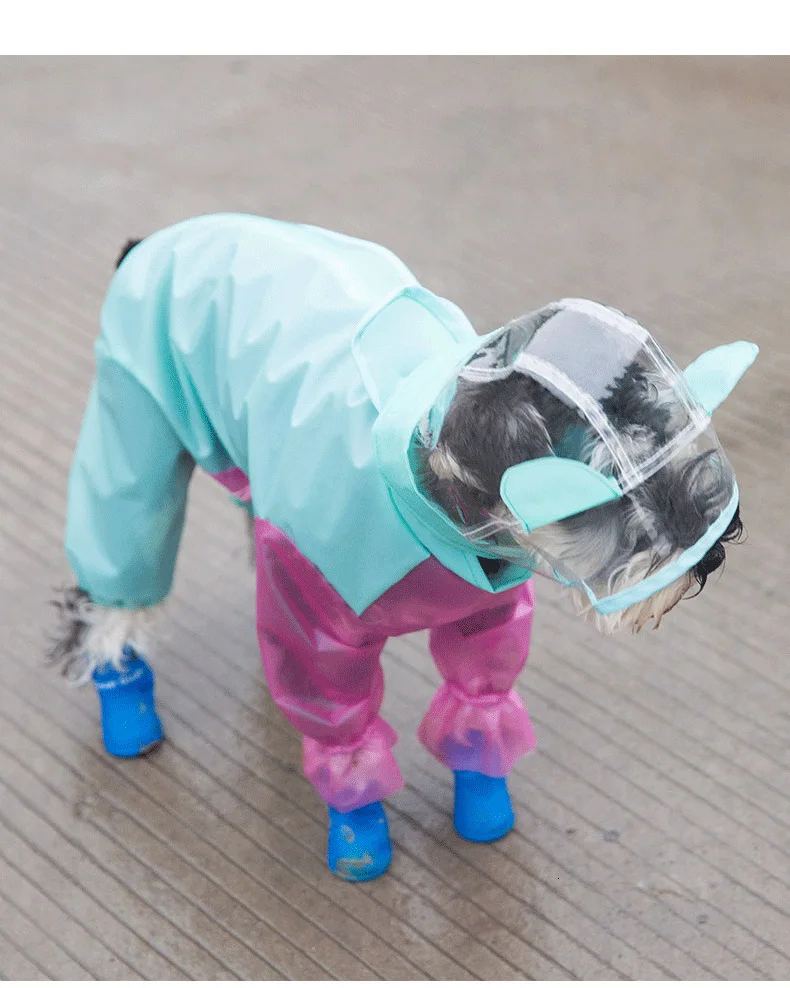 Щенок дождевик для домашних животных XS-XL непромокаемые куртки PU плащ для собак Одежда Щенок Повседневная