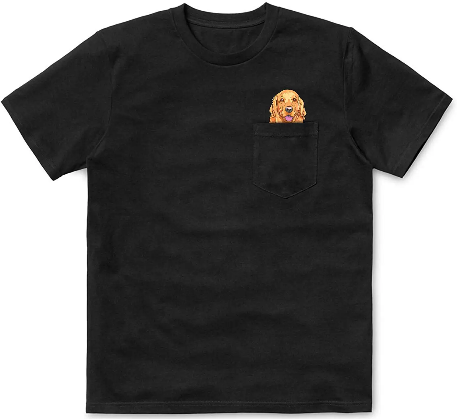 Golden retriever pocket t shirt Clearance
