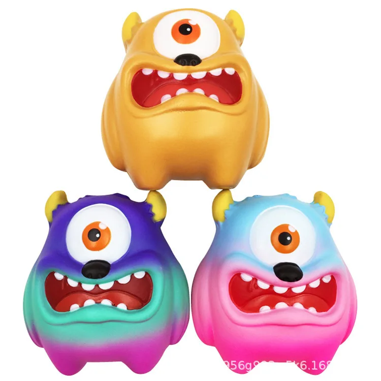 

New Products Hot Sales Memory Foam Cartoon Big Mouth Monster Pu Memory Foam One-Eyed Big Mouth Blame Eyes Big Mouth Monster