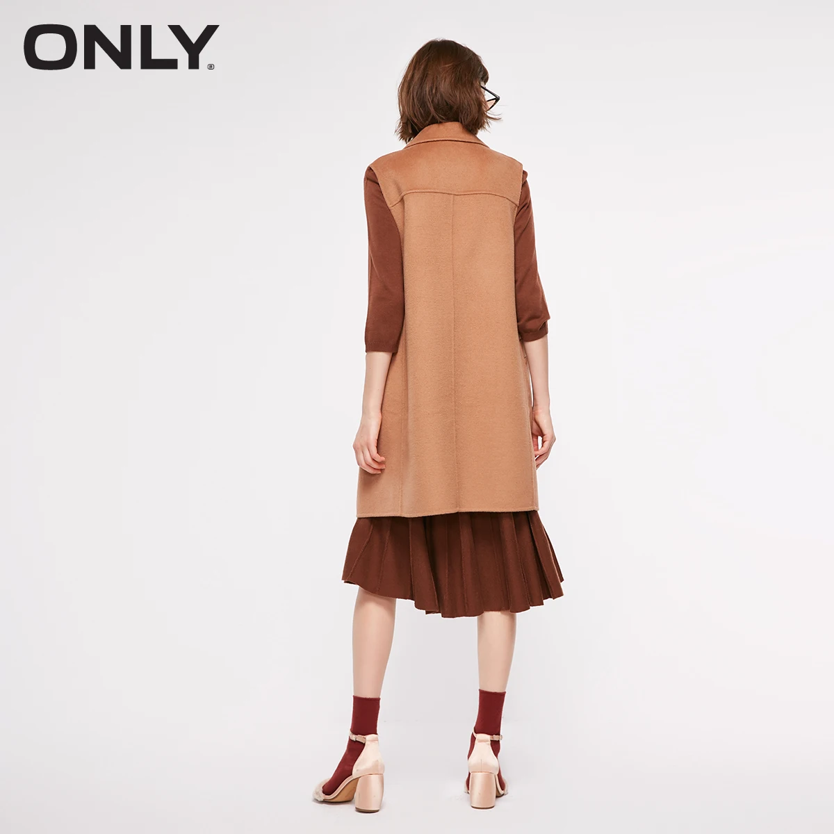 Женский шерстяной жилет с лацканами|Куртки| |