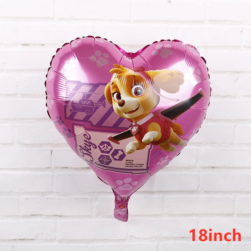 Balloon-B Paw Patrol украшения на день рождения для детей, праздничная сумка для дня рождения, бумажные чашки, тарелки, детские одноразовые столовые приборы для душа - Цвет: Balloon-B