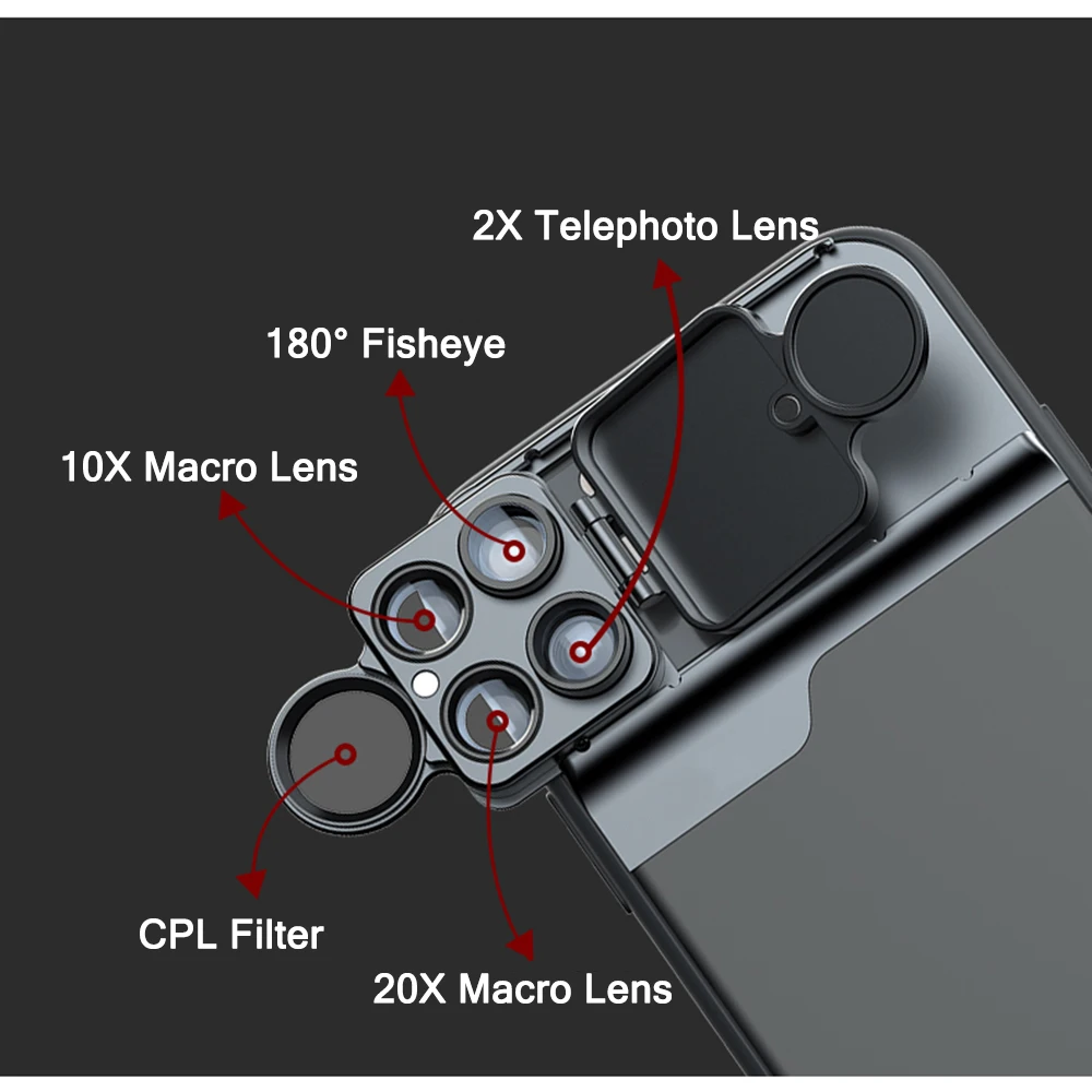 Fisheye, iPhone 11, 12, Pro, Max, 2, 5in 1, 10X, 20X