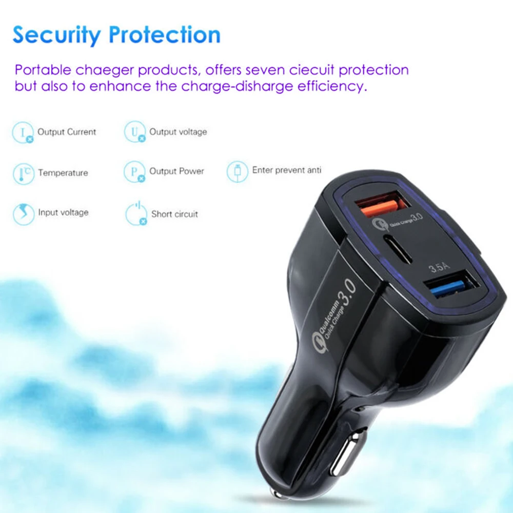 1* QC 3,0 Быстрая зарядка-адаптер с двумя USB Порты и разъёмы быстрая Зарядное устройство 5 V/3.5A аксессуары