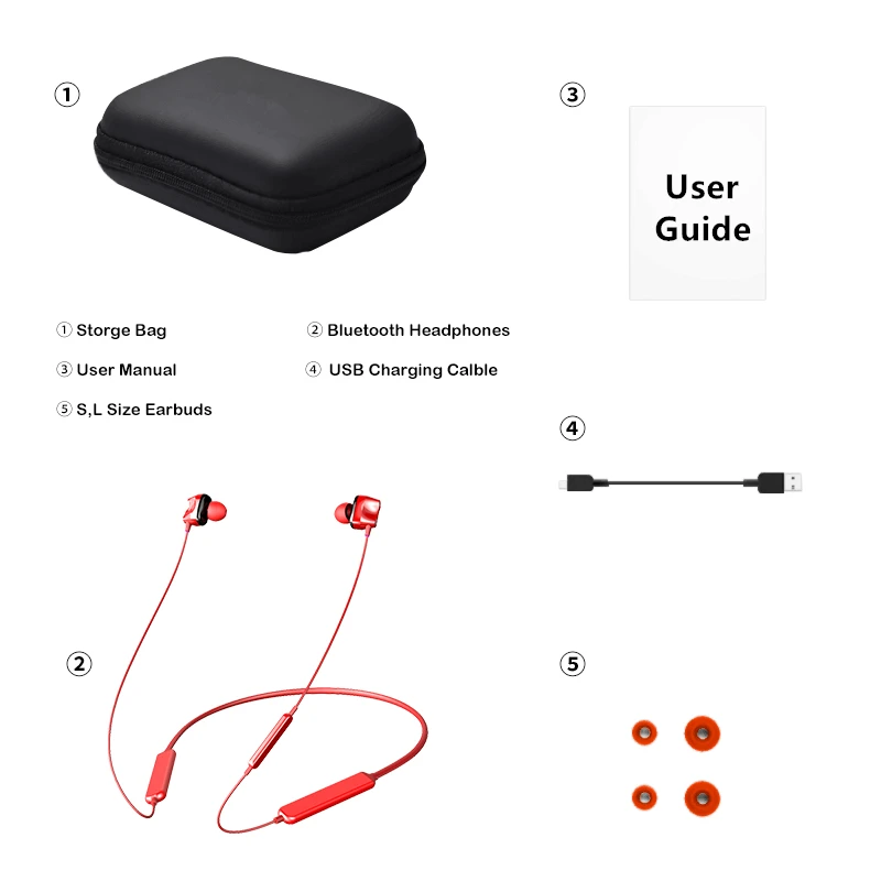 Беспроводные наушники Tourya S7 Bluetooth 5 0 спортивные время воспроизведения 30 часов