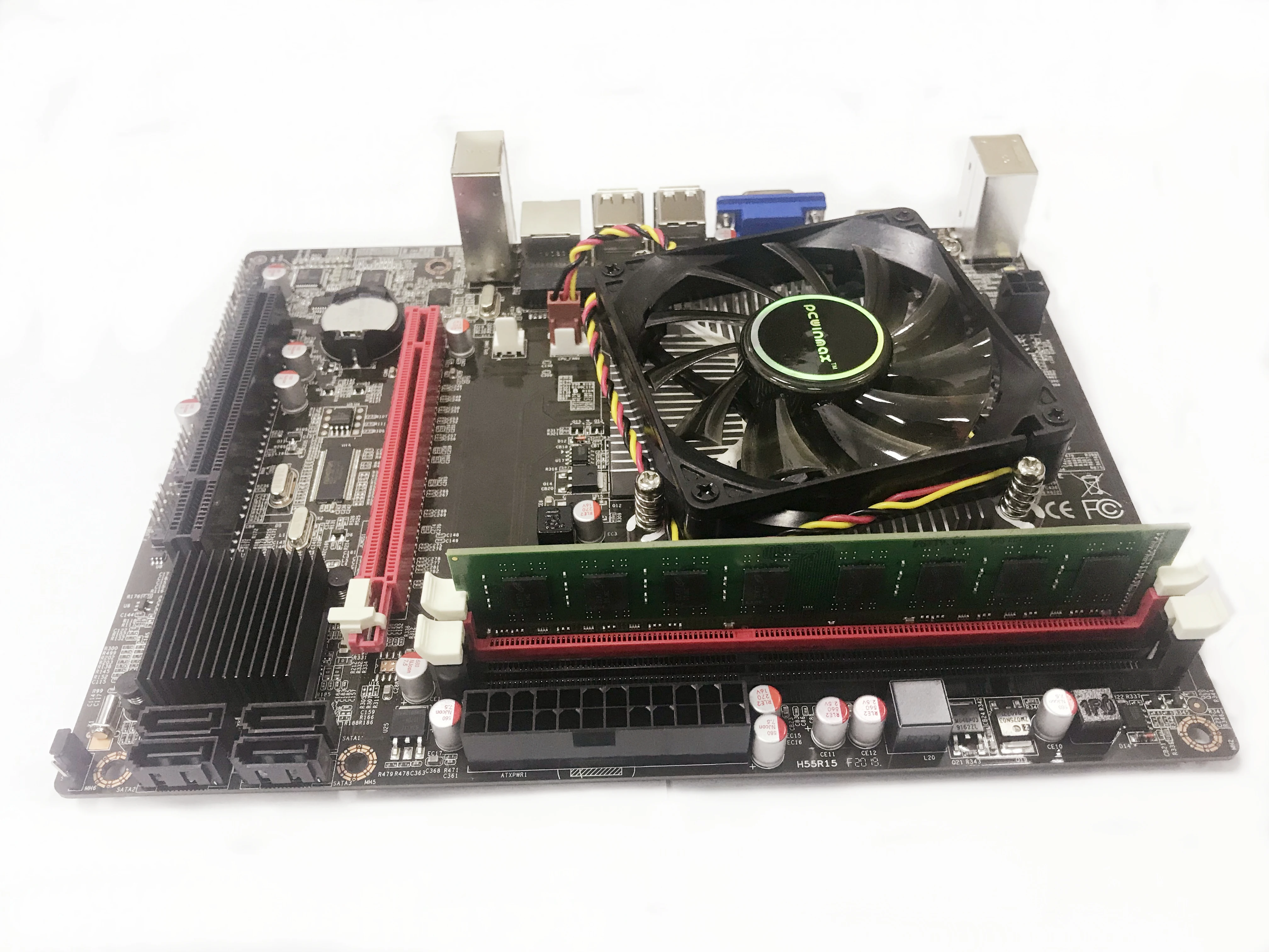 PCWINMAX PGA 988 HM55 комплект материнской платы с процессором I3-350M.RAM DDR3 4G, вентилятор, комплект материнской платы