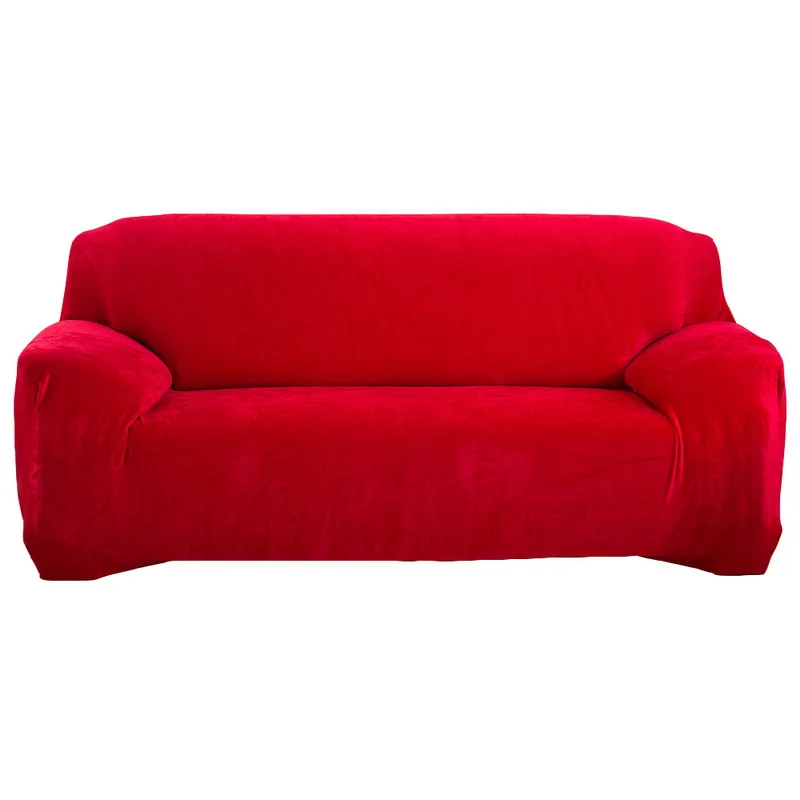 Плюшевые толстые теплые чехлы для диванов, универсальные эластичные чехлы для диванов в стиле ретро, мягкие чехлы для диванов - Цвет: Red