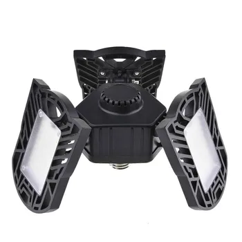 

60W 80W 120W 6000LM Adjustable Three Light LED Garage Lamp Waterproof Deformable High Bay Light for Garage/Basement Dropship