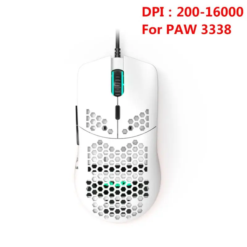 Ajazz AJ390 New Lightweight Wired Mouse Hollow-out Gaming Mouce Mice 6 DPI Adjustable 7Key white wireless mouse Mice