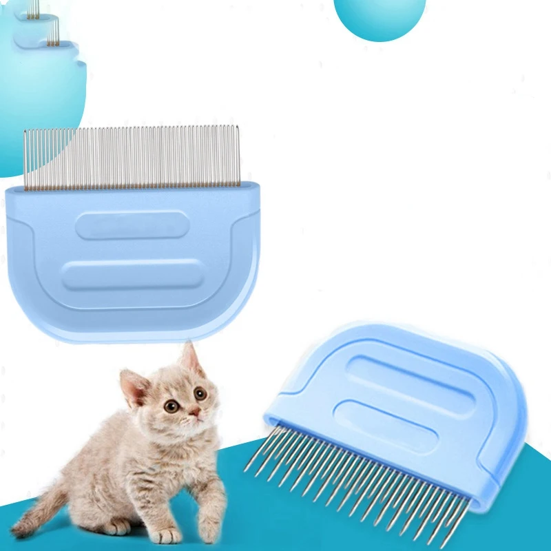 New Stainless steel cat flea comb with plastic handle for pet flea and tick prevention pet cat grooming accessories New Stainless steel cat flea comb with plastic handle for pet flea and tick prevention pet cat grooming accessories