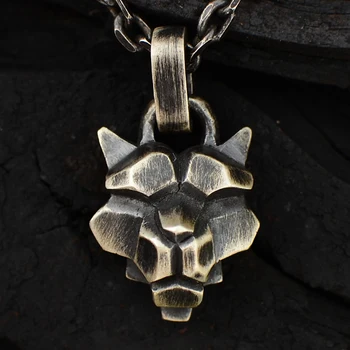 

pet 925 sterling silver men's and women's personality ridge surface series leopard head domineering necklace pendant