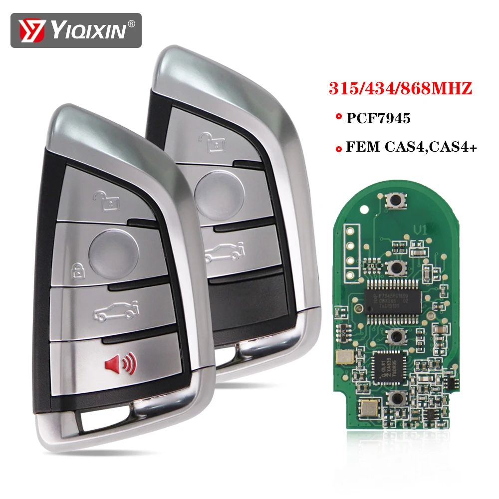 Yiqixin Remote Keyless Go Car Key 3/4b For Bmw 1 3 5 7 Series F48 F39 ...