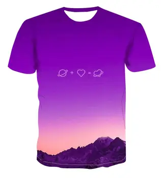 

2020 new 3D dynamic printing geometric creative design pattern color summer breathable psychedelic vertigo t-shirt trend couple