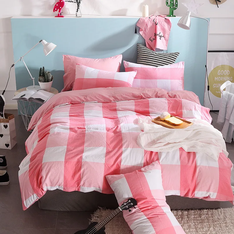 

home Soft comfortable duvet Cover set duvet cover + flat sheet + pillowcase Reactive printed