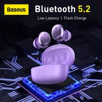 Baseus Bowie E2 TWS słuchawki Bluetooth 5.2 słuchawki bezprzewodowe 25Hour sportowe słuchawki douszne ładowanie błyskowe krótki czas oczekiwania HIFi gamingowy zestaw słuchawkowy
