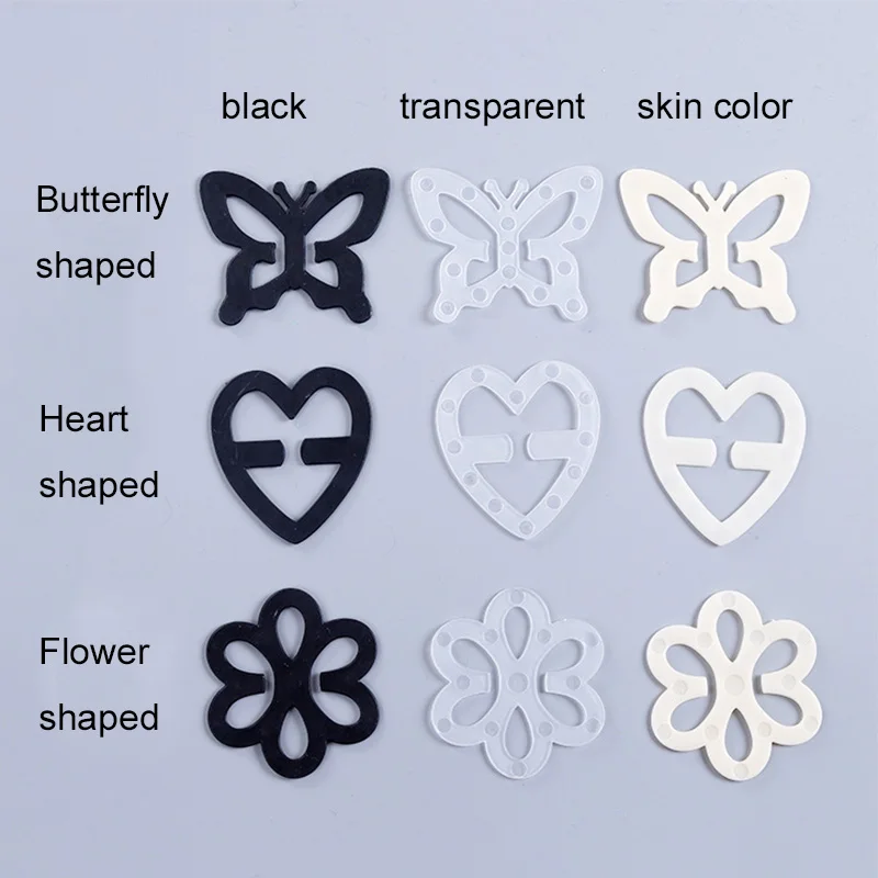 Skin Color Heart Лидер продаж, нижнее белье крепеж Лидер продаж Популярные тени 3 шт./компл. бюстгальтер модная обувь с пряжкой пряжки для бюстгальтера держатели ремня невидимый бюстгальтер зажимы - Цвет: Skin Color Heart