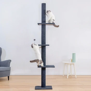 

Cat Tree House Furniture Scratch Solid Wood for Cats Climbing Frame Condos Activity Tree House Play Toy