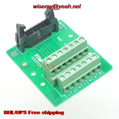 

DHL/EMS 30pcs IDC14 14pin Header Breakout Board Terminal Block Connector PLC adapter Interface-PCB Connector-A6