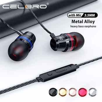 

3.5mm Jack Earphone Wired With Microphone Headphones Wire Volume Control Earphones Earbuds for Xiaomi Samsung Computer Headset